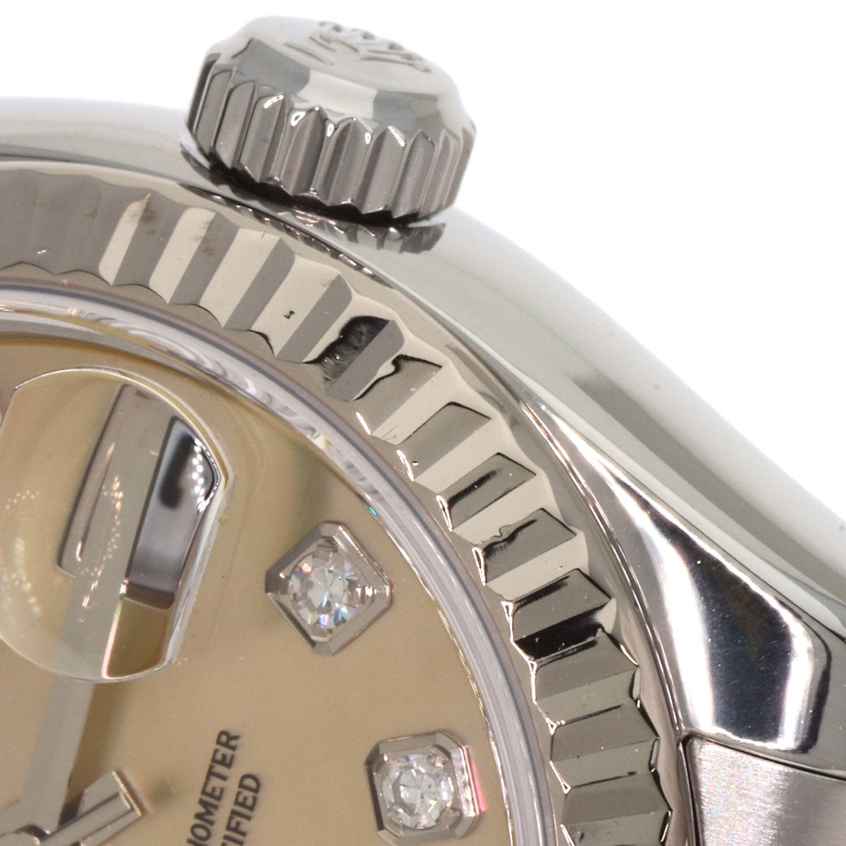 ROLEX ロレックス 179174NG デイトジャスト 10P ダイヤモンド 腕時計 SS レディース 中古
