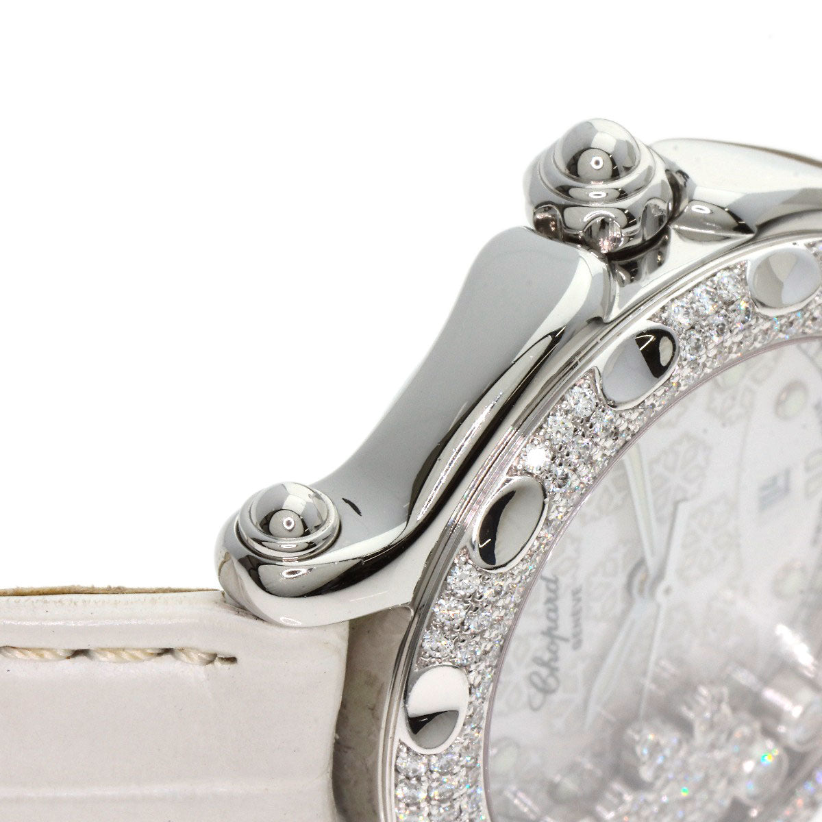Chopard ショパール 27/8943 ハッピースノーフレーク ダイヤモンド 30mm 腕時計 SS レディース 中古