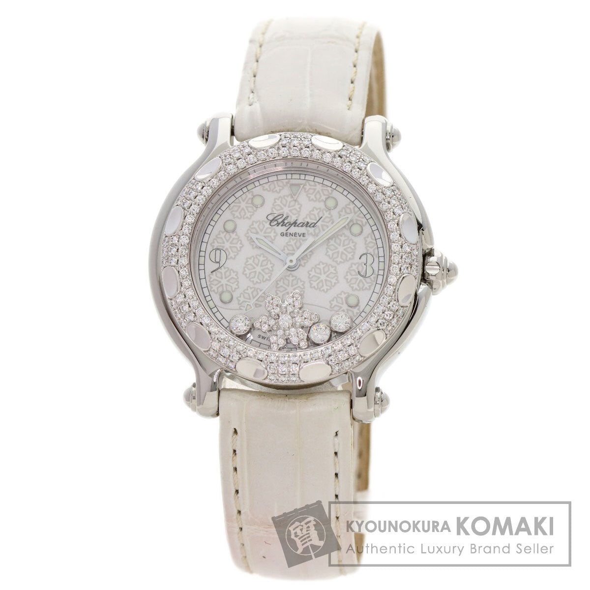 Chopard ショパール 27/8943 ハッピースノーフレーク ダイヤモンド 30mm 腕時計 SS レディース 中古