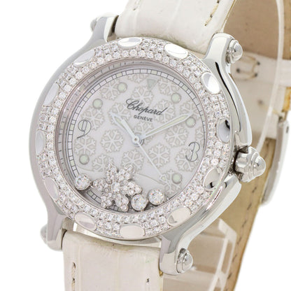 Chopard ショパール 27/8943 ハッピースノーフレーク ダイヤモンド 30mm 腕時計 SS レディース 中古