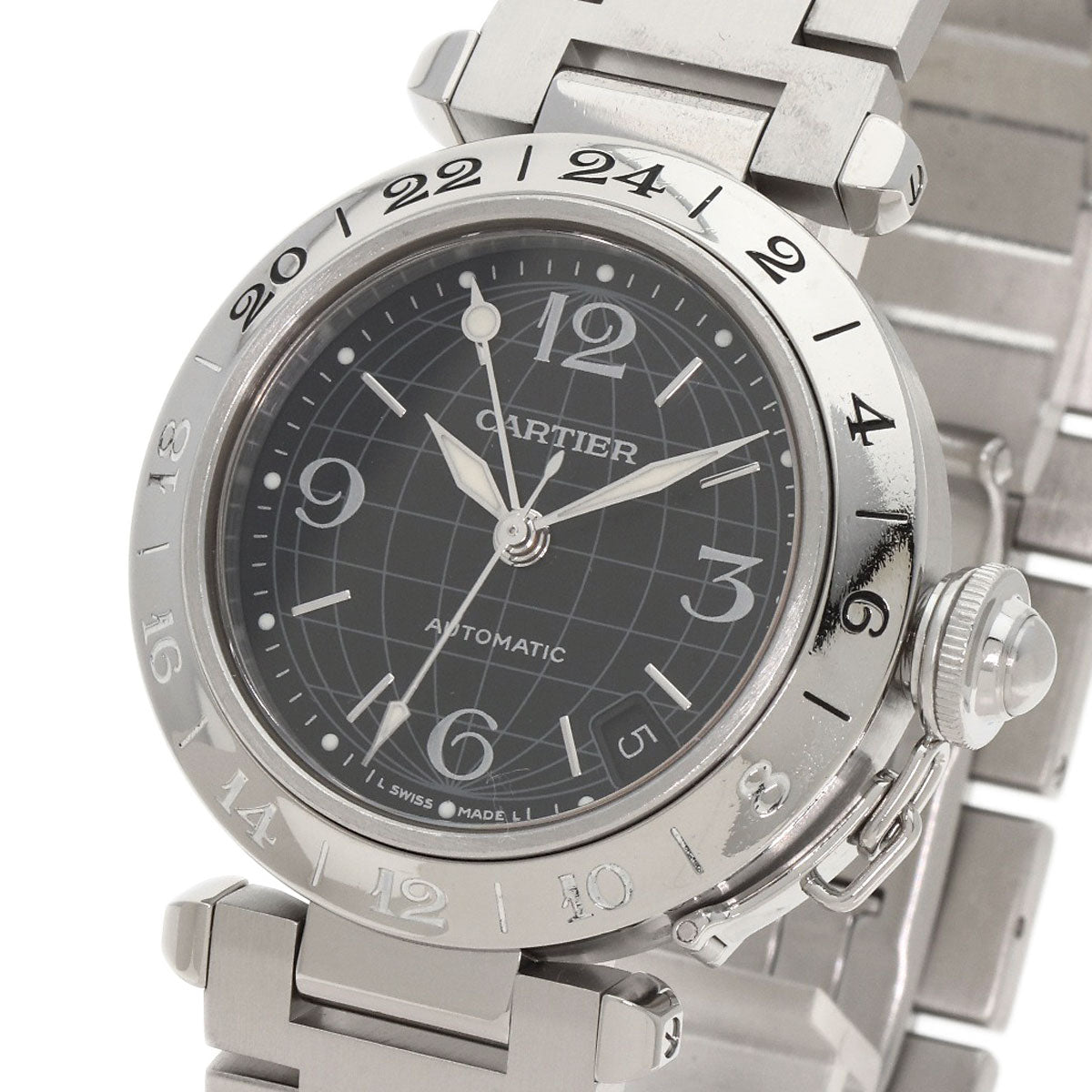 CARTIER カルティエ W31079M7 カルティエ パシャC メリディアン 腕時計 SS メンズ 中古