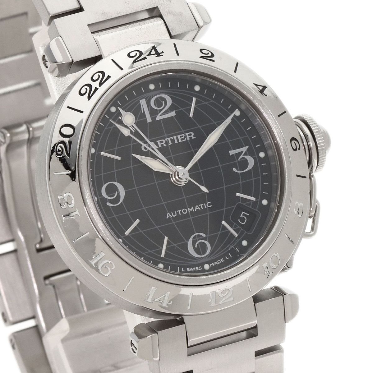 CARTIER カルティエ W31079M7 カルティエ パシャC メリディアン 腕時計 SS メンズ 中古
