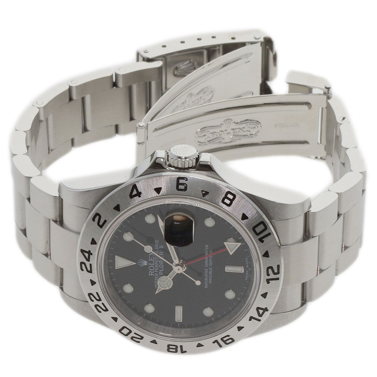 ROLEX ロレックス 16570T エクスプローラー2 ルーレット 腕時計 SS メンズ 中古