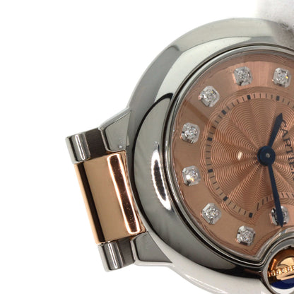 CARTIER カルティエ WE902052 バロンブルー28 11P ダイヤモンド 腕時計 SS レディース 中古