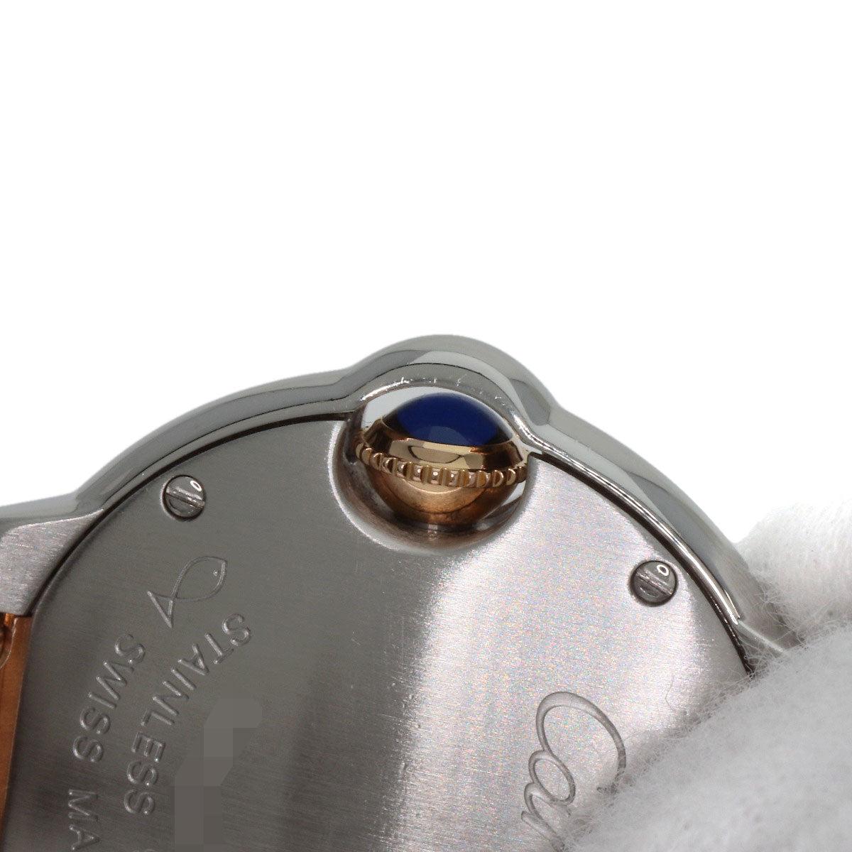 CARTIER カルティエ WE902052 バロンブルー28 11P ダイヤモンド 腕時計 SS レディース 中古