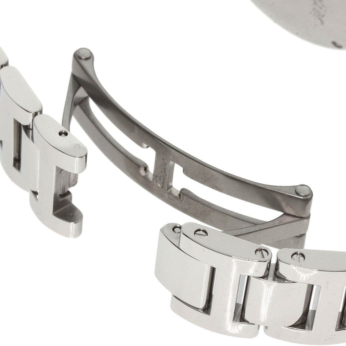 CARTIER カルティエ WE902052 バロンブルー28 11P ダイヤモンド 腕時計 SS レディース 中古