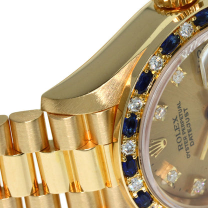 ROLEX ロレックス 69198SA デイトジャスト サファイア ダイヤモンド 腕時計 K18YG レディース 中古