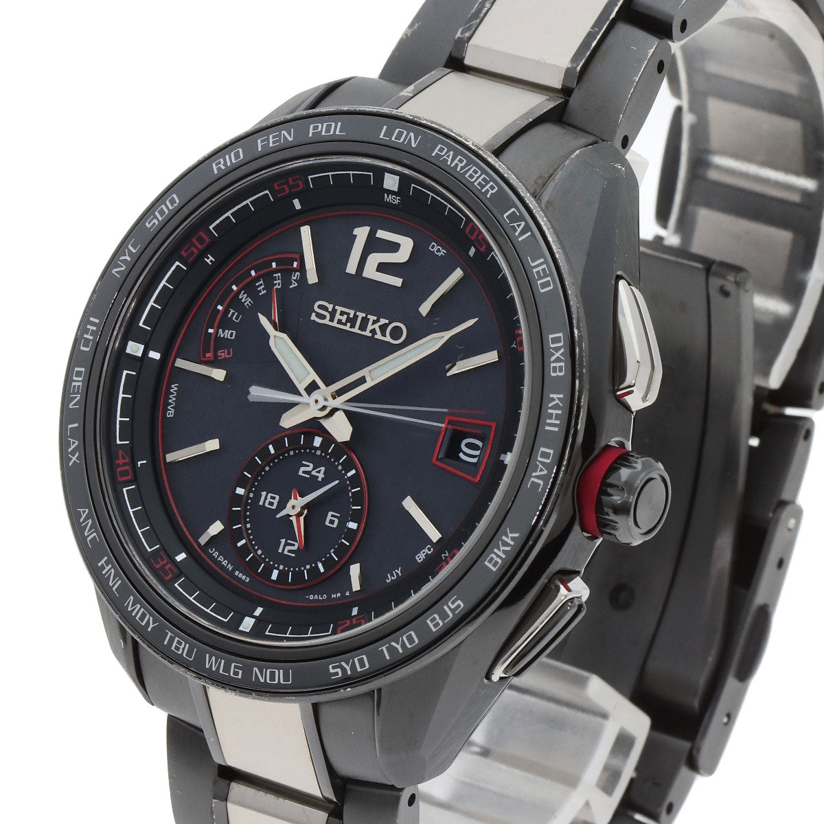 SEIKO セイコー SAGA267 8B63-0AS0 ブライツ フライト エキスパート 腕時計 チタンセラミック メンズ 中古