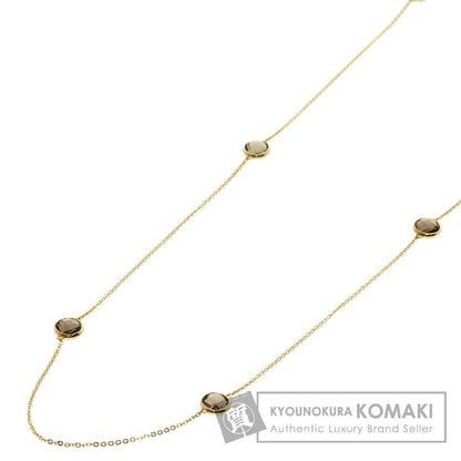 Ponte Vecchio ポンテヴェキオ 10P スモーキー クォーツ ネックレス K18YG レディース 中古
