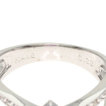SELECT JEWELRY セレクトジュエリー フラワー ダイヤモンド ルビー リング・指輪 K14WG レディース 中古