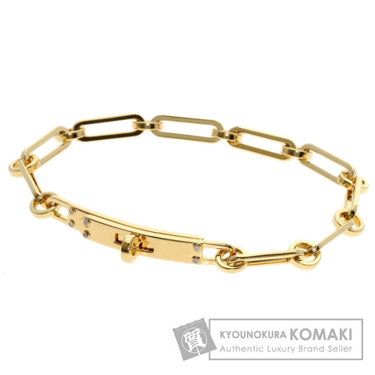 HERMES エルメス ケリー シェーヌ PM 6P ダイヤモンド ブレスレット K18YG レディース 中古