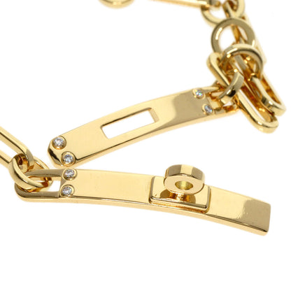 HERMES エルメス ケリー シェーヌ PM 6P ダイヤモンド ブレスレット K18YG レディース 中古
