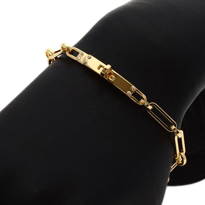 HERMES エルメス ケリー シェーヌ PM 6P ダイヤモンド ブレスレット K18YG レディース 中古