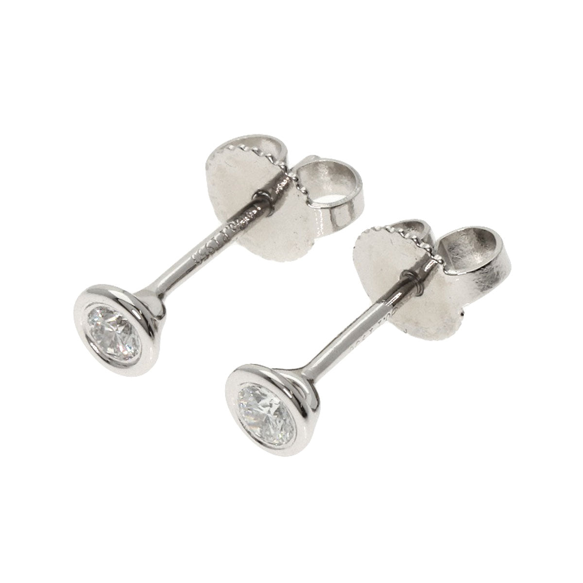 TIFFANY&Co. ティファニー バイザヤード ダイヤモンド ピアス PT950 レディース 中古