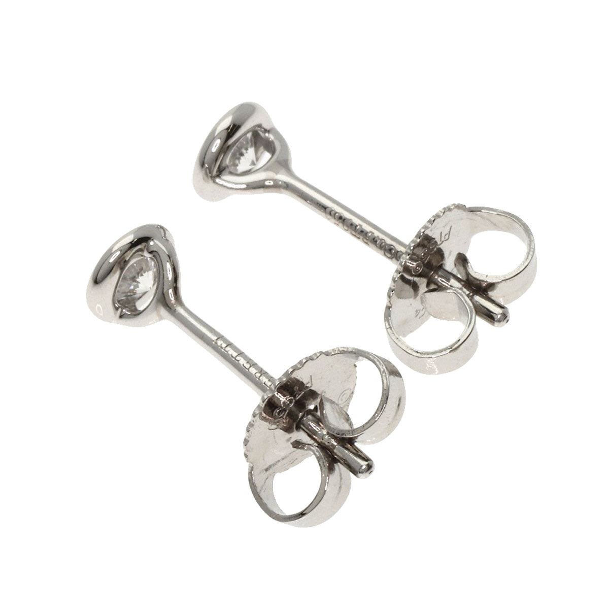 TIFFANY&Co. ティファニー バイザヤード ダイヤモンド ピアス PT950 レディース 中古