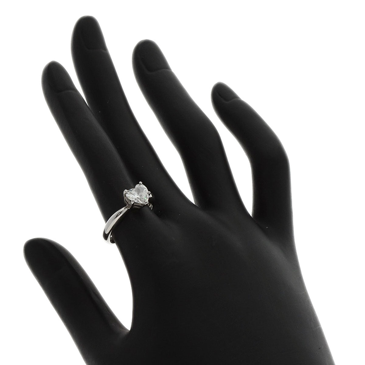 SELECT JEWELRY セレクトジュエリー ジュエリーマキ ハート ダイヤモンド リング・指輪 PT850 レディース 中古