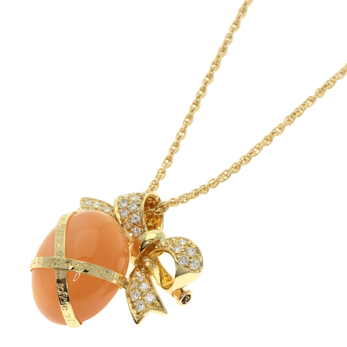 SELECT JEWELRY セレクトジュエリー ムーンストーン ダイヤモンド 2WAY ネックレス K18YG レディース 中古