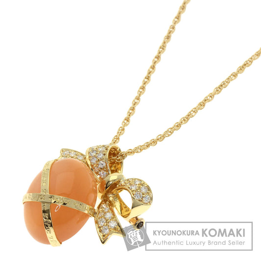 SELECT JEWELRY セレクトジュエリー ムーンストーン ダイヤモンド 2WAY ネックレス K18YG レディース 中古