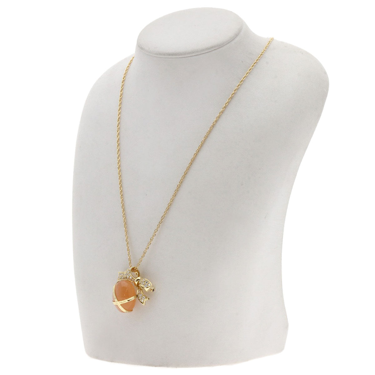 SELECT JEWELRY セレクトジュエリー ムーンストーン ダイヤモンド 2WAY ネックレス K18YG レディース 中古