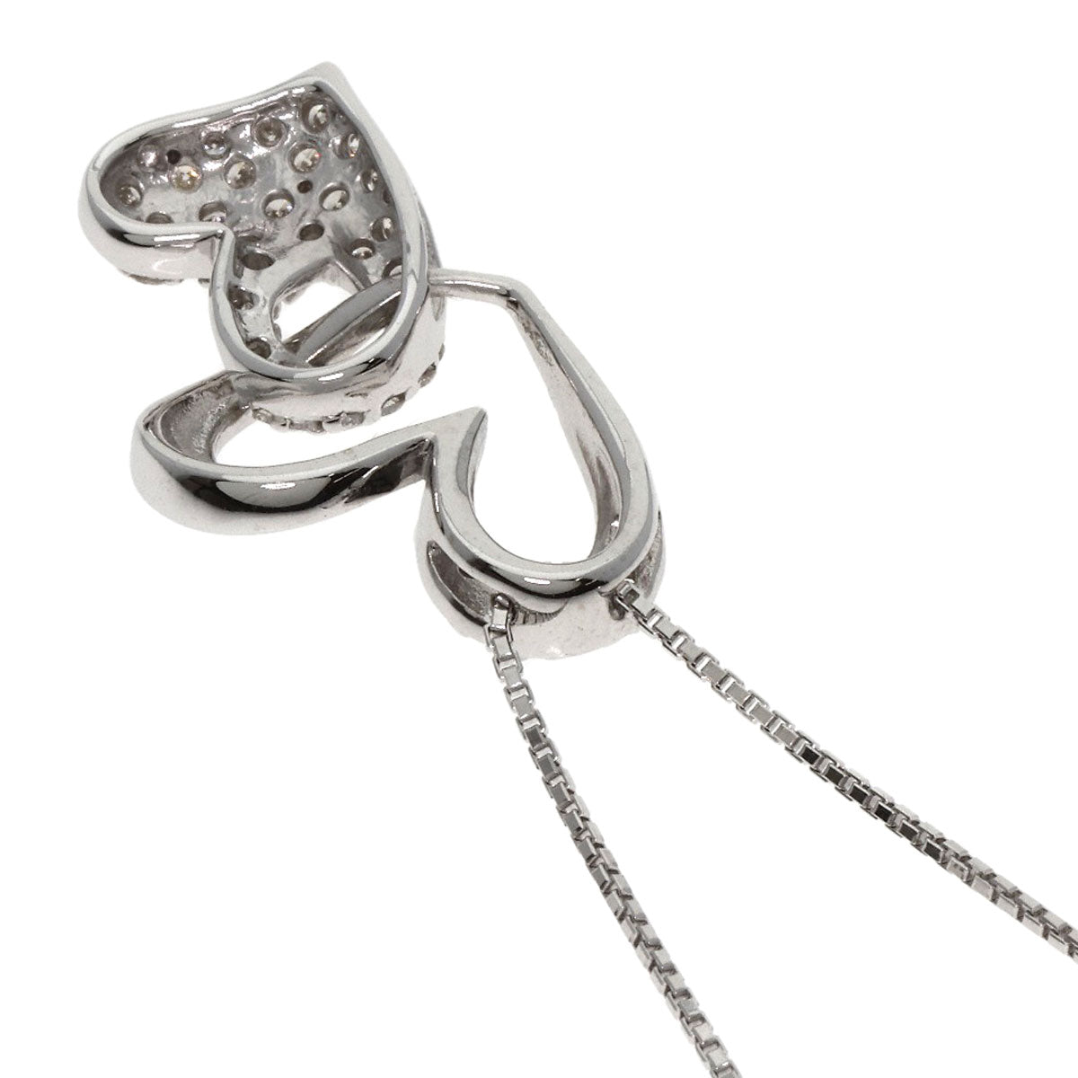 SELECT JEWELRY セレクトジュエリー ダイヤモンド ネックレス K18WG レディース 中古