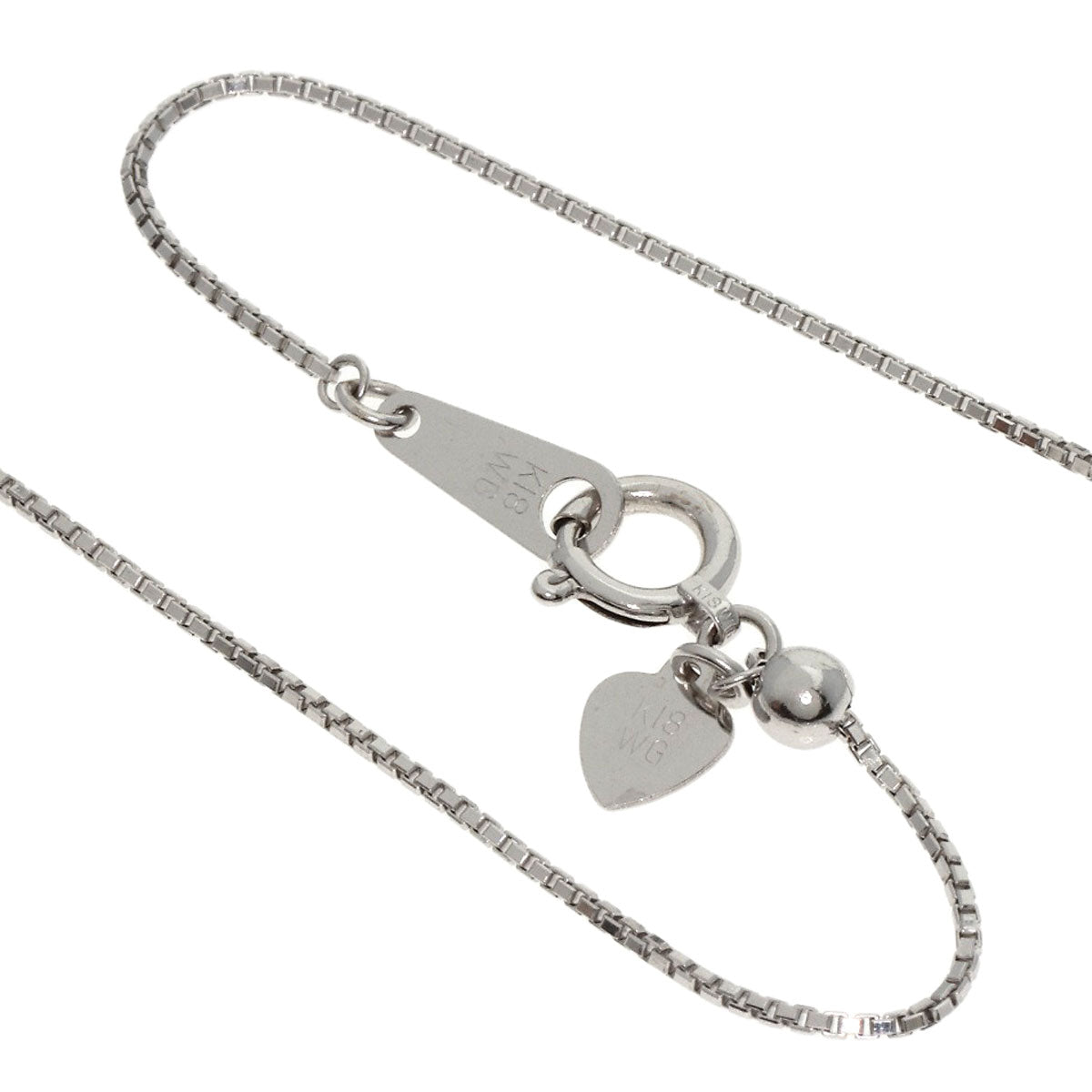 SELECT JEWELRY セレクトジュエリー ダイヤモンド ネックレス K18WG レディース 中古