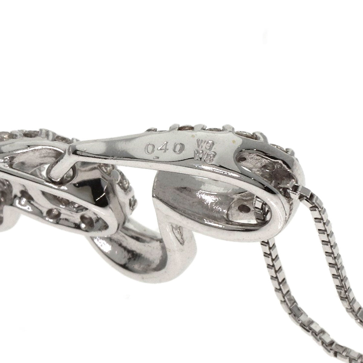SELECT JEWELRY セレクトジュエリー ダイヤモンド ネックレス K18WG レディース 中古