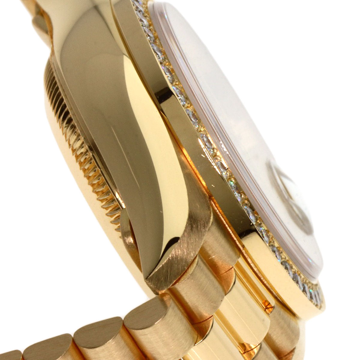 ROLEX ロレックス 69138 デイトジャスト ダイヤモンド ルビー 腕時計 K18YG レディース 中古