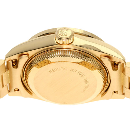 ROLEX ロレックス 69138 デイトジャスト ダイヤモンド ルビー 腕時計 K18YG レディース 中古