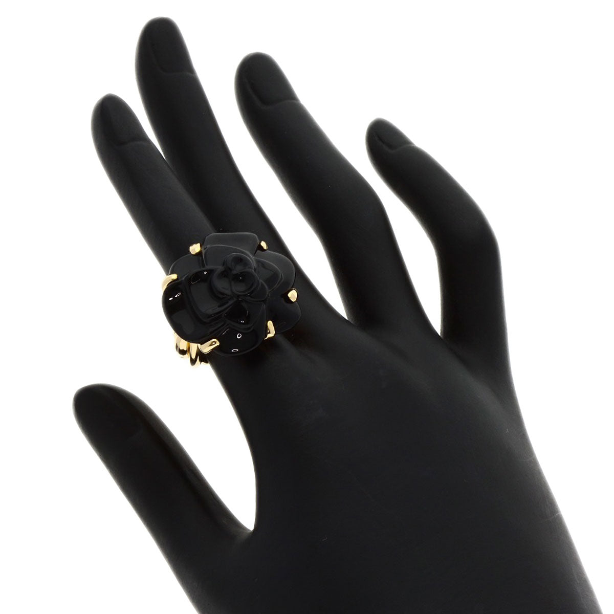 シャネル カメリア オニキス リング・指輪 中古 商品画像8