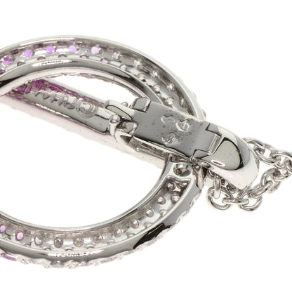 CHANEL シャネル ピンクサファイア ダイヤモンド ネックレス K18WG レディース 中古
