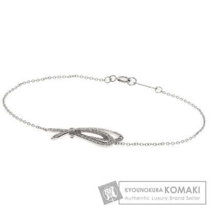 TIFFANY&Co. ティファニー ボウ リボン ダイヤモンド ブレスレット K18WG レディース 中古