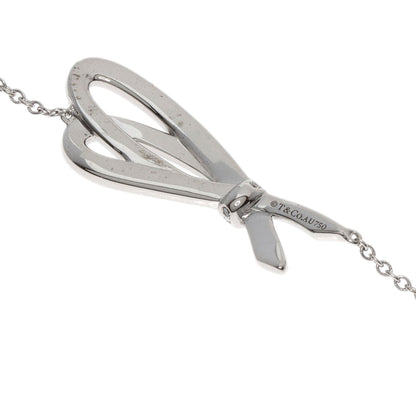 TIFFANY&Co. ティファニー ボウ リボン ダイヤモンド ブレスレット K18WG レディース 中古