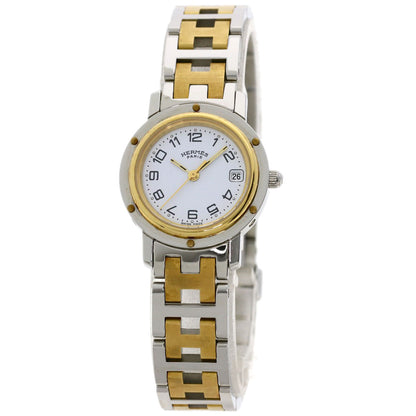 HERMES エルメス CL4.220 クリッパー 腕時計 SS レディース 中古