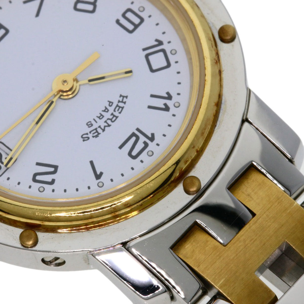 HERMES エルメス CL4.220 クリッパー 腕時計 SS レディース 中古