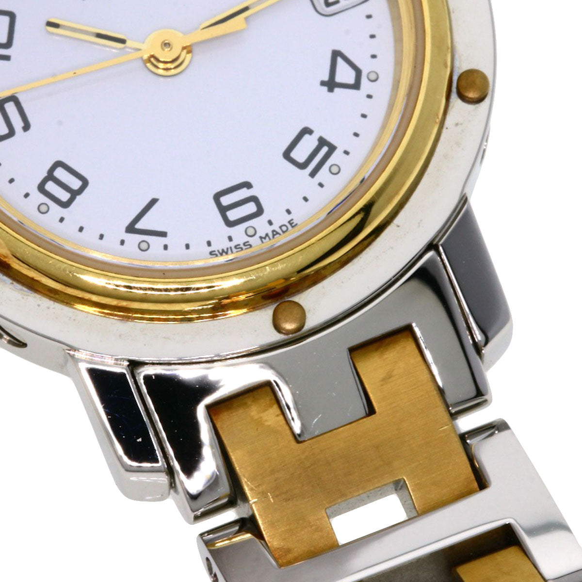 HERMES エルメス CL4.220 クリッパー 腕時計 SS レディース 中古