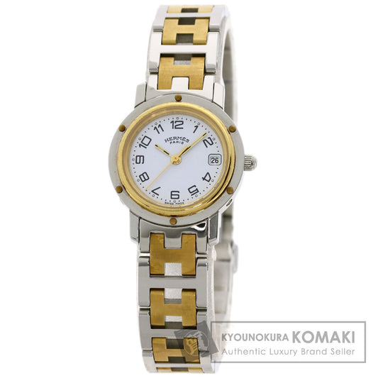 HERMES エルメス CL4.220 クリッパー 腕時計 SS レディース 中古