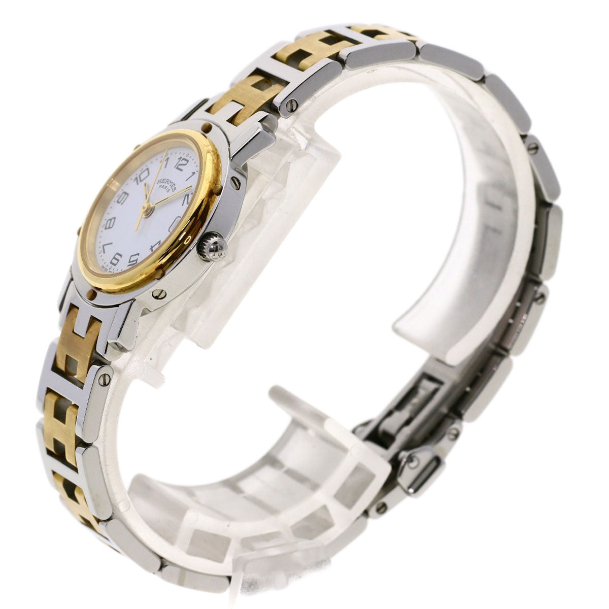 HERMES エルメス CL4.220 クリッパー 腕時計 SS レディース 中古