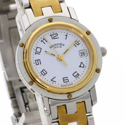 HERMES エルメス CL4.220 クリッパー 腕時計 SS レディース 中古