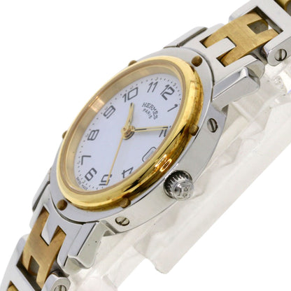 HERMES エルメス CL4.220 クリッパー 腕時計 SS レディース 中古
