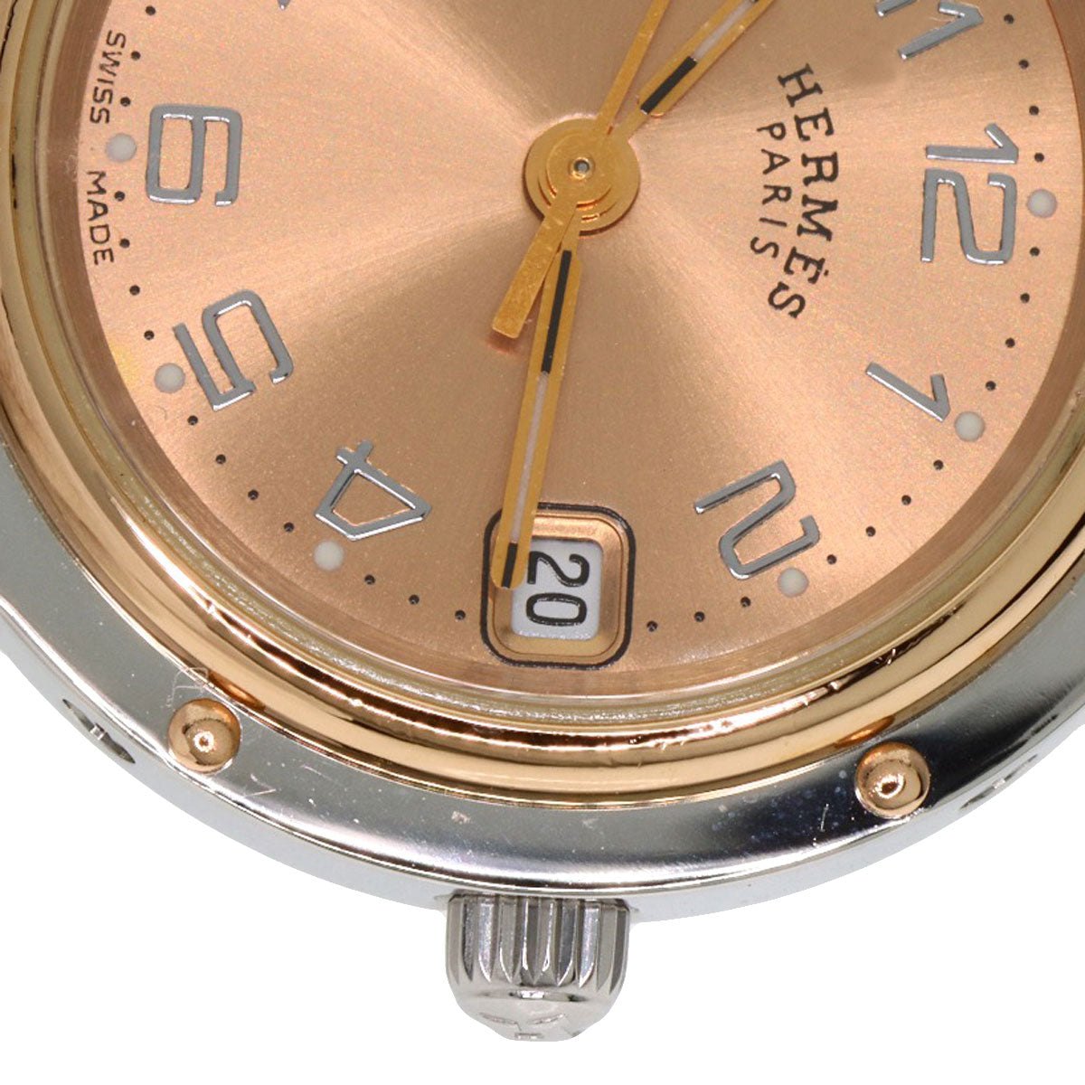 HERMES エルメス CL4.221 クリッパー 新バックル 腕時計 SS レディース 中古
