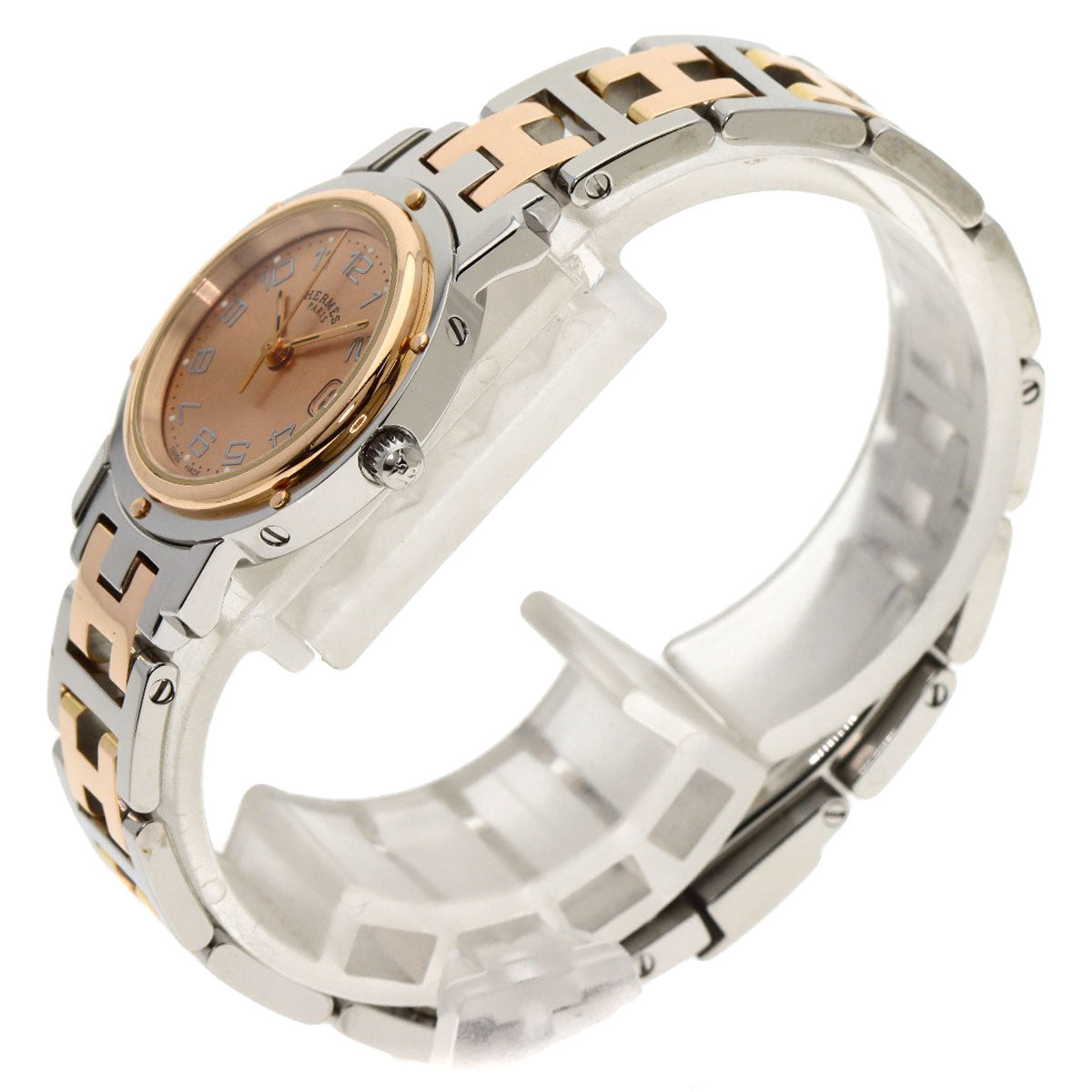 HERMES エルメス CL4.221 クリッパー 新バックル 腕時計 SS レディース 中古