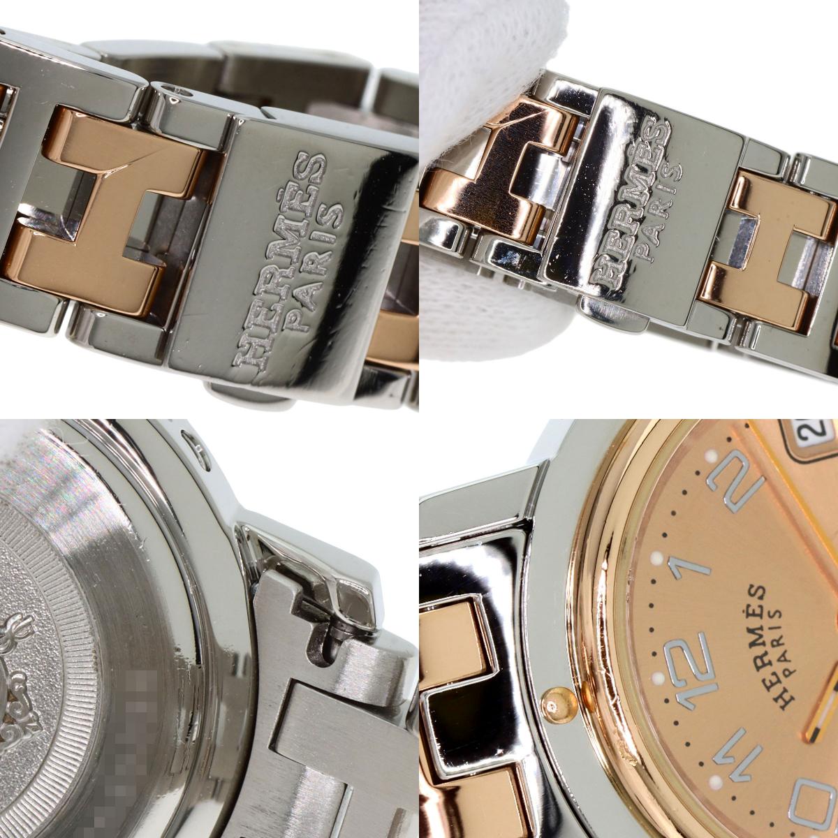 HERMES エルメス CL4.221 クリッパー 新バックル 腕時計 SS レディース 中古