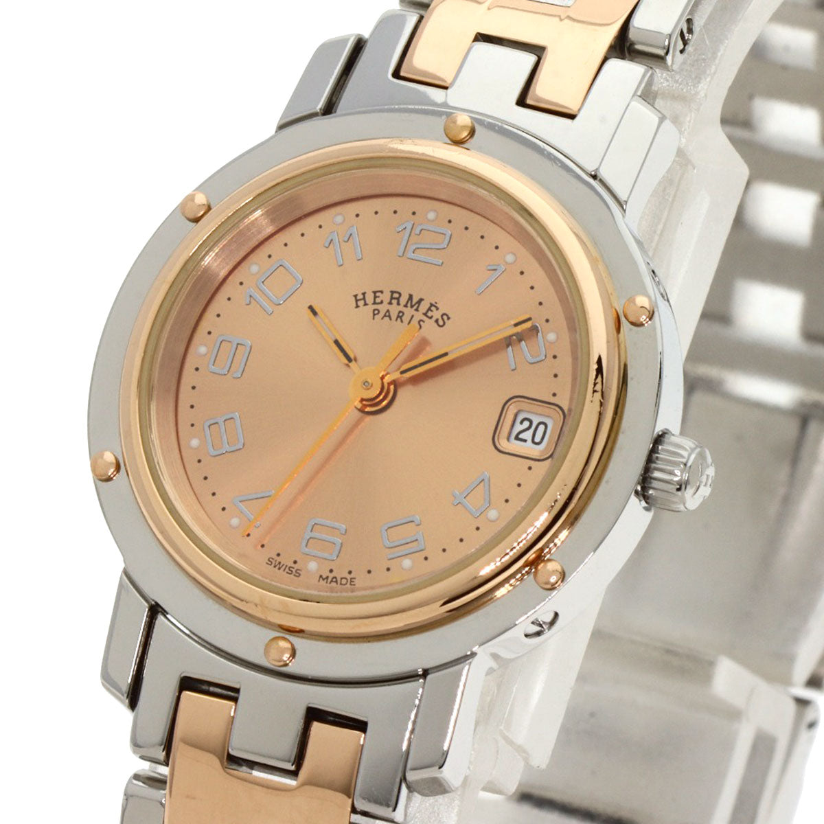 HERMES エルメス CL4.221 クリッパー 新バックル 腕時計 SS レディース 中古