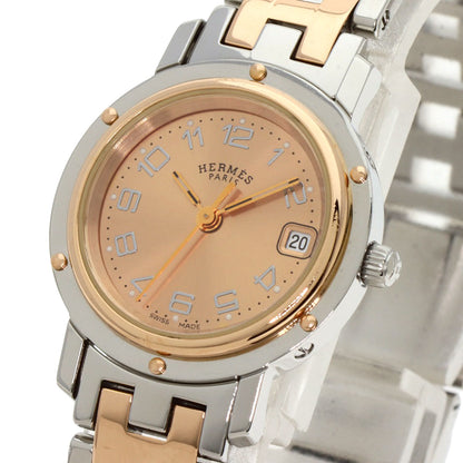 HERMES エルメス CL4.221 クリッパー 新バックル 腕時計 SS レディース 中古