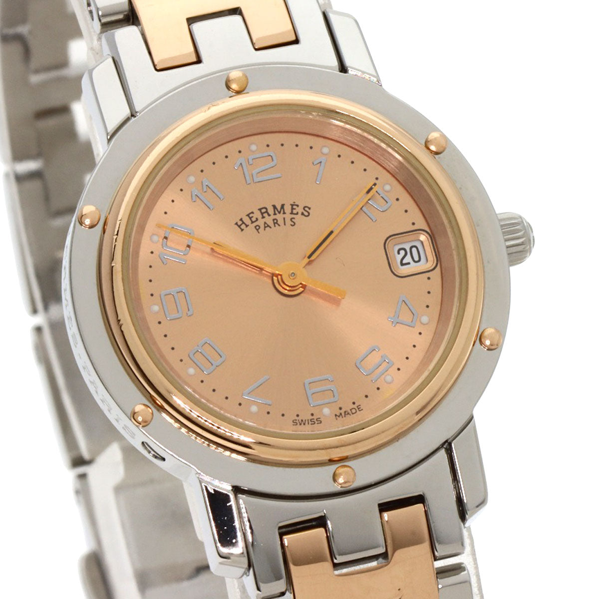 HERMES エルメス CL4.221 クリッパー 新バックル 腕時計 SS レディース 中古