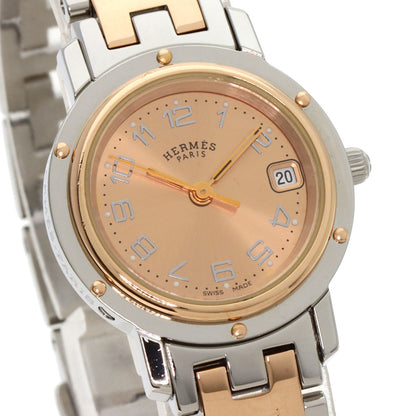 HERMES エルメス CL4.221 クリッパー 新バックル 腕時計 SS レディース 中古