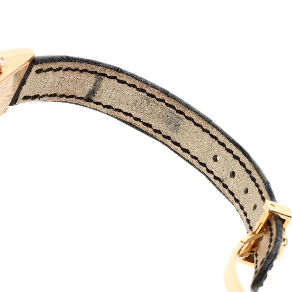 HARRY WINSTON ハリーウィンストン AVCQHM16RR033 アヴェニュー C ミニ ベゼル ダイヤモンド 腕時計 K18PG レディース 中古