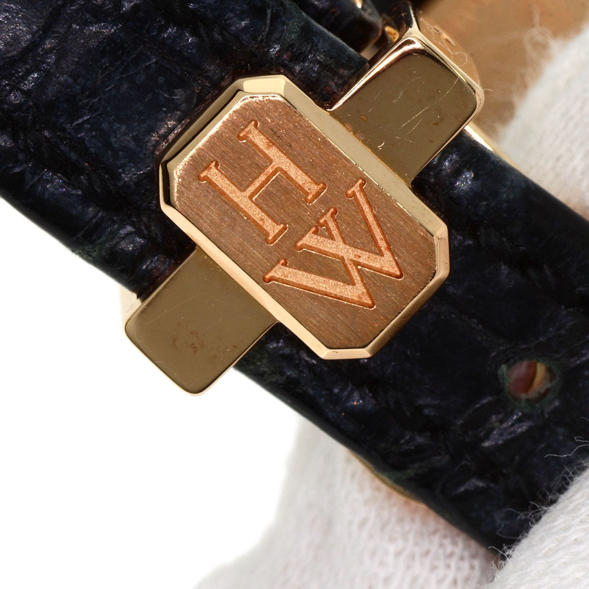 HARRY WINSTON ハリーウィンストン AVCQHM16RR033 アヴェニュー C ミニ ベゼル ダイヤモンド 腕時計 K18PG レディース 中古