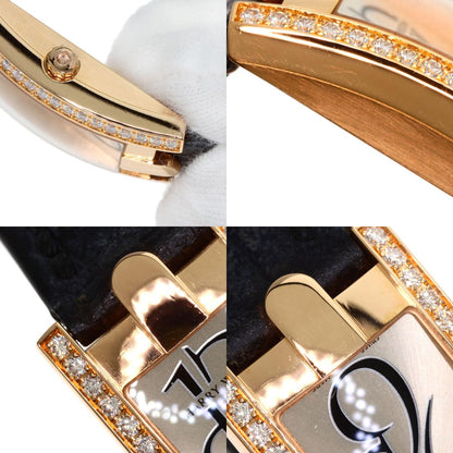 HARRY WINSTON ハリーウィンストン AVCQHM16RR033 アヴェニュー C ミニ ベゼル ダイヤモンド 腕時計 K18PG レディース 中古