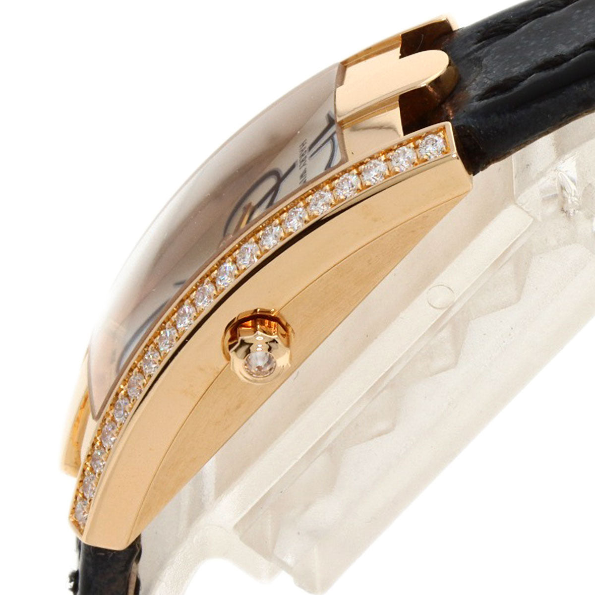 HARRY WINSTON ハリーウィンストン AVCQHM16RR033 アヴェニュー C ミニ ベゼル ダイヤモンド 腕時計 K18PG レディース 中古